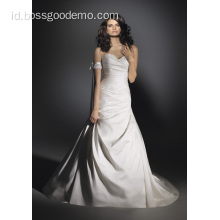 Trumpet Mermaid Train Satin Beading Wedding Dress